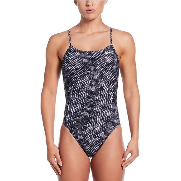 Nike Women's Hydrastrong Tie Dye Crossback One Piece Swimsuit - Picture 1 of 10